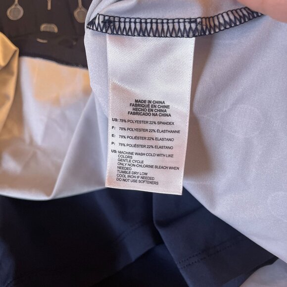 Prince Tennis Skort Navy with Racket Print SZ XL - Picture 7 of 7